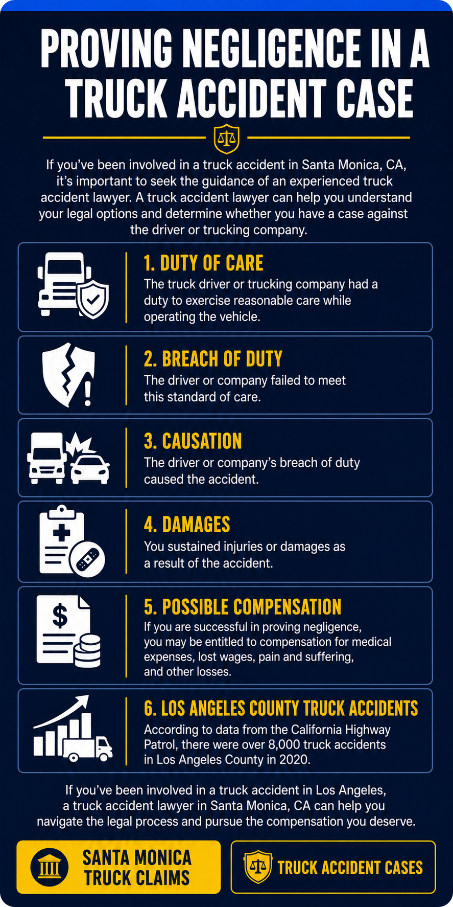 Santa Monica Truck Accident Infographic